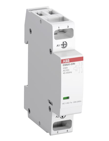 ABB Модулен контактор ESB 20A 2NO 24ac/dc 1 мод.  - 