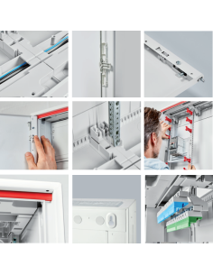 ABB Табло за открит монтаж ComfortLine 4х24мод. CA24V с плътна метална врата IP44 и Н и РЕ клеми - 2CPX052185R9999 - Цена | LEDs 2