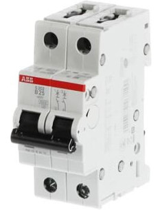 ABB Автоматичен прекъсвач S202 2P 25A крива B 6kA - 2CDS252001R0255 - Цена | LEDs4economy