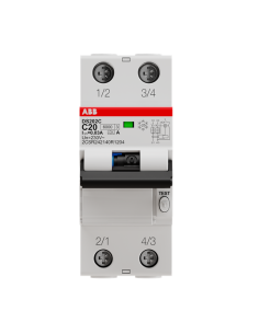 ABB ДТЗ комбинирана DS202C 2P 20A крива C 30mA тип A 6kA 2 мод. /до изчерпване/ - 2CSR252140R1204 - Цена | LEDs4economy