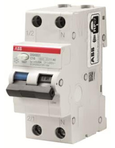 ABB ДТЗ комбинирана DSH201 1P+N 16A крива C 30mA тип A 6kA 2 мод. - 2CSR255170R1164 - Цена | LEDs4economy