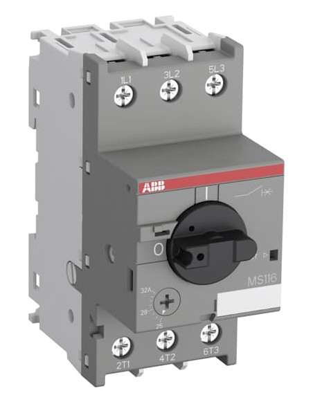 Моторна защита MS116-20 защита в АС-3 400V AC до 9kW и настройка 16-20A АВВ