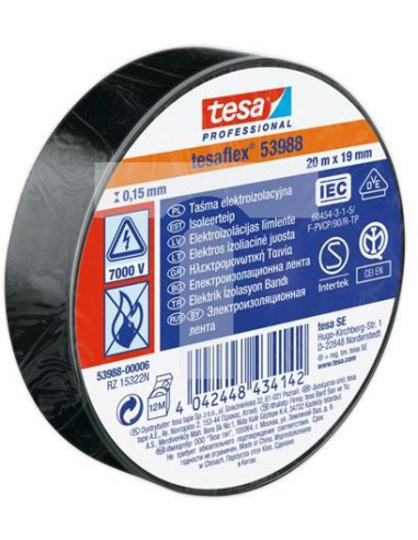 Tesa Professional Изолационна лента цвят ЧЕРЕН tesaflex 53988 0.