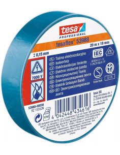 Tesa Professional Изолационна лента цвят СИН tesaflex 53988 0.15мм х 19мм, дължина 20м - Цена | LEDs4economy