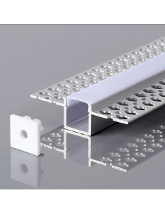 V-TAC Монтажен Kит с Дифузер за LED Лента Алуминиев 2м. - 23173 - Цена | LEDs4economy