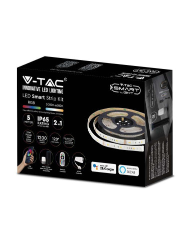 V-TAC LED Лента 90 LED Сет 13W Wifi IP65 RGB 3 в 1 - 2910 | 