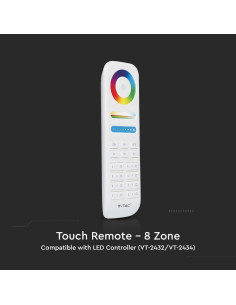 V-TAC Тъч Дистанционно 8 Канално RGB - 2921 - Цена | LEDs4economy 2