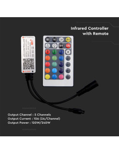 V-TAC Wifi Контролер Дистанционно CCT 3в1 RGB 28 Бутона - 2900 - Цена | LEDs4economy 2