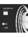 V-TAC LED Лента SMD2835 120/1 24V IP20 6500K Двойно PCB 10М Ролка - 212624 - 2