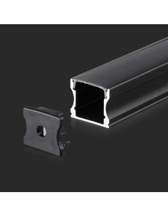 V-TAC Монтажен Kитс Дифузер за LED Лента Алуминиев Мат 2000x17.2x15.5мм - 2878 - Цена | LEDs4economy