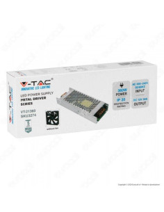 V-TAC LED Slim Захранване 360W 12V 30A IP20 - 3274 - Цена | LEDs4economy 2