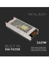 V-TAC LED Slim Захранване 360W 12V 30A IP20 - 3274 - 5