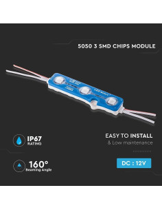 V-TAC LED Модул 3LED SMD5050 Green IP67 - 5119 - Цена | LEDs4economy 2
