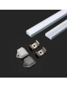 V-TAC Монтажен Kит С Дифузер За LED Лента Алуминиев Мат 2000 x 16 x 7mm - 3370