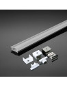 V-TAC Монтажен Kит С Дифузер За LED Лента Алуминиев Бял 2000 x 24.7 x 7mm - 3368