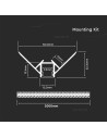 V-TAC Монтажен Kит С Дифузер За LED Лента Алуминиев Мат Gypsum Outer Corner 2000mm - 3361 - 3