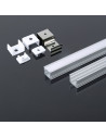 V-TAC Монтажен Kит С Дифузер За LED Лента Алуминиев Мат 2000 x 17.4 x 12.1mm - 3358
