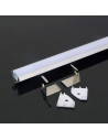 V-TAC Монтажен Kит С Дифузер За LED Лента Алуминиев Мат 2000 x 19 x 19mm - 3356