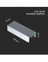 V-TAC LED Slim Захранване 60W 24V 2.5A IP20 - 3261 - 7