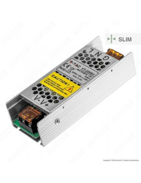 3246 LED Slim Захранване - 60W 12V 5A Метал