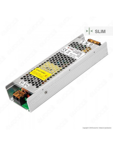 V-TAC LED Slim Захранване 150W 12V 12.5A Метал - 3244 | 