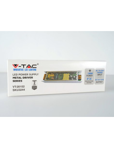 V-TAC LED Slim Захранване 150W 12V 12.5A Метал - 3244 - Цена | LEDs4economy 2