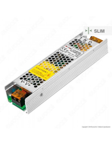 V-TAC LED Slim Захранване 120W 12V 10A Метал - 3243 | 