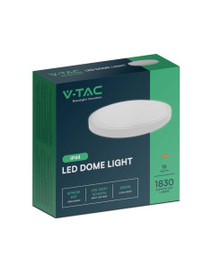 V-TAC 18W LED Плафон Кръг Бяла Рамка 6400К IP44 - 76171 - Цена | LEDs4economy 2