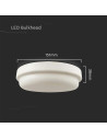 V-TAC 12W LED Плафон Преграда 3000 - 10195 - 4