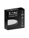 V-TAC 18W LED Плафон Кръг Черна Рамка 3000К IP44 - 4