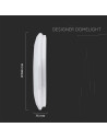 V-TAC 20W-40W-20W LED Плафон С Дистанционно 3в1 Диаманд Ф350 - 2114931 - 5