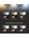 V-TAC 20W-40W-20W LED Дизайнерски Плафон Дистанционно Сменяем Сп. Борд - 2114761 - 5