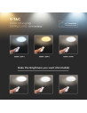 V-TAC 20W-40W-20W LED Дизайнерски Плафон Дистанционно Сменяем Сп. Ринг Ф400 - 2114741 - 4