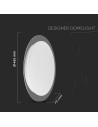 V-TAC 20W-40W-20W LED Дизайнерски Плафон Дистанционно Сменяем Сп. Ринг Ф400 - 2114741 - 7