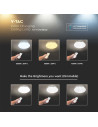 V-TAC 20W-40W-20W LED Дизайнерски Плафон Дистанционно Сменяем Сп. Вълни - 2114601 - 9