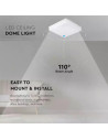V-TAC 25W LED Плафон SAMSUNG Чип Frameless Квадрат 3000 IP44 100/W - 13959 - 5