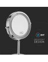 V-TAC 3 LED Огледало Настолно 4 x AA Батерии Тяло Никел - 6629 - 4