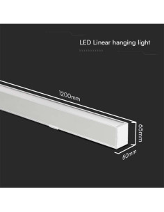 V-TAC 40W LED Linear Hanging Suspension Light : Up & Down System 3IN1 White Body - 10469 - Цена | LEDs4economy 2