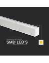 V-TAC 40W LED Linear Hanging Suspension Light : Up & Down System 3IN1 White Body - 10469 - 4