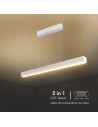 V-TAC 40W LED Linear Hanging Suspension Light : Up & Down System 3IN1 White Body - 10469 - 5
