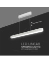 V-TAC 40W LED Linear Hanging Suspension Light : Up & Down System 3IN1 White Body - 10469 - 8