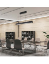 V-TAC 40W LED Linear Hanging Suspension Light : Up & Down System 3IN1 Black Body - 10468 - 5
