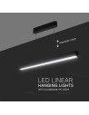 V-TAC 40W LED Linear Hanging Suspension Light : Up & Down System 3IN1 Black Body - 10468 - 7