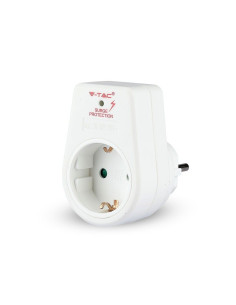 V-TAC 1 Щепсел Адаптер 16А 250V Бял Защита - 8809 - Цена | LEDs4economy 2