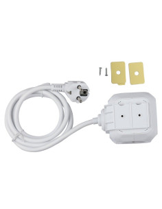 V-TAC 4 Гнезден Комбиниран Разклонител + 2USB 3X1.5 1.4M Бял Куб - 8800 - Цена | LEDs4economy