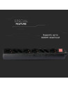 V-TAC 8 Гнезда Комбиниран Разклонител с Ключ Кабел 1.5м Черен - 8773 - 9