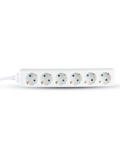 V-TAC 6 Гнезда Разклонител Кабел 3м Бял - 8761 - Цена | LEDs4economy 2