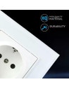 V-TAC Контакт EU 16А Стъклен Панел Бял - 8379 - 3