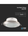 V-TAC GU10 Корпус Кръг Сатен Никел - 6700 - 2