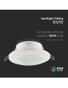 V-TAC GU10 Корпус Кръг Бял - 6698 - 2